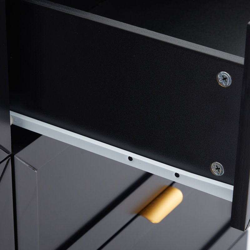 6-drawers Accent Cabinet, Black
