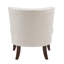 Chaise de salon boutonnée beige, pieds en bois massif pour une assise confortable au look classique