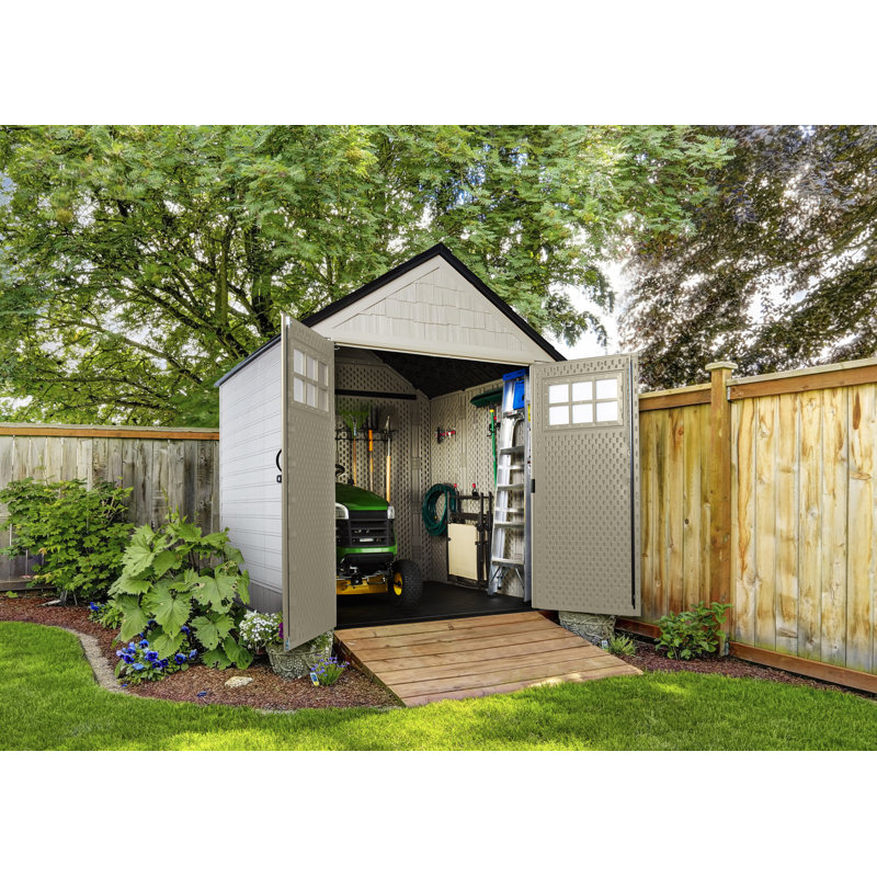 7 ft. 3 in. W x 7 ft. 3 in. D Plastic Storage Shed
