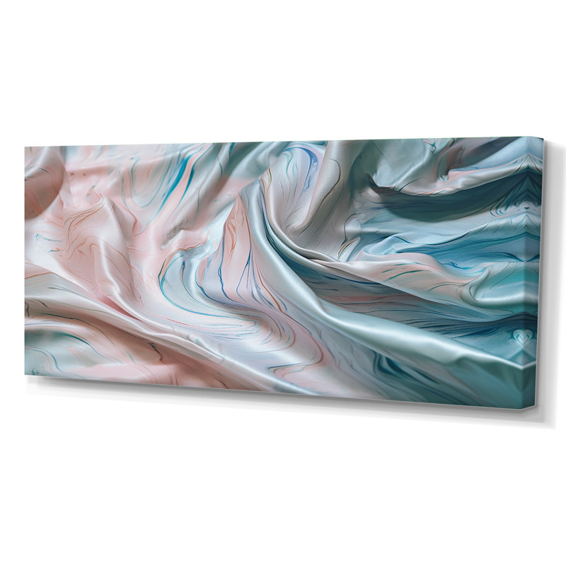 Rose bleu dansant - II, Toile tendue, H 28 po x l 60 po x P 1,5 po