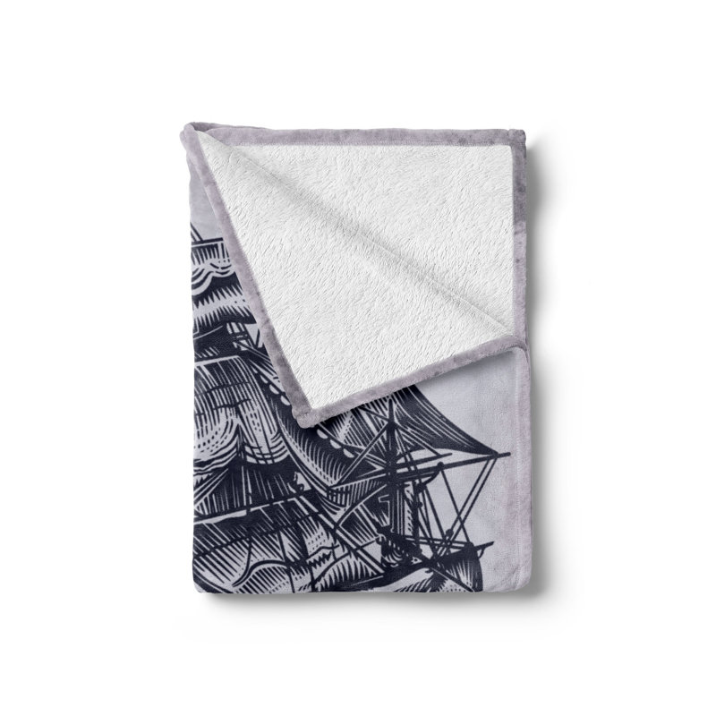 Hand Woven Throw Blanket, 50" x 70", Gray