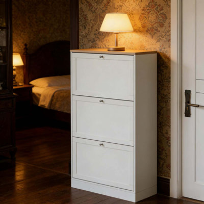 Petite armoire de rangement, armoire de rangement pour chaussures, armoire de rangement dissimulée pour chaussures