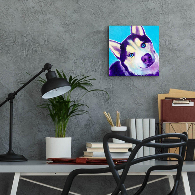 «Husky - Dico» par Dawg Painter, H 12 po x l 12 po