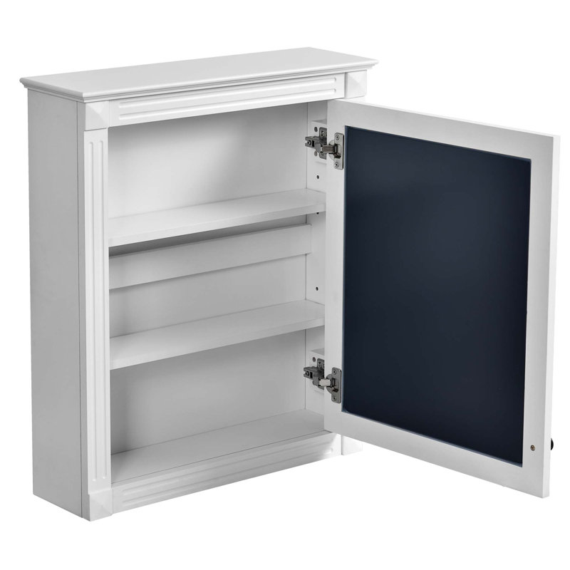 Armoire de rangement de salle de bain murale avec miroir, armoire à pharmacie avec tablette réglable en hauteur, armoire de rangement au-dessus de la toilette