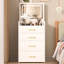 Coiffeuse 3 en 1 avec coussin confortable - Bureau blanc avec tiroirs, pour chambre à coucher, grand espace de rangement et siège