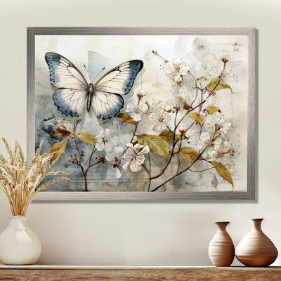 Bibby Beige Butterfly Glimpse Of Serendipity - Butterfly Wall Decor