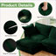 Canapés modulaires, canapé surdimensionné en forme de L surdimensionné à 3 places profondes et repose-pieds convertible pour bureau | Vert | Velours côtelé