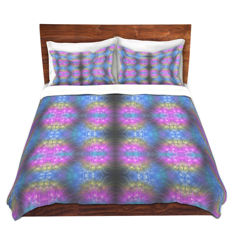 Polyester Ikat Duvet Cover, 1 King Duvet Cover + 2 King Shams