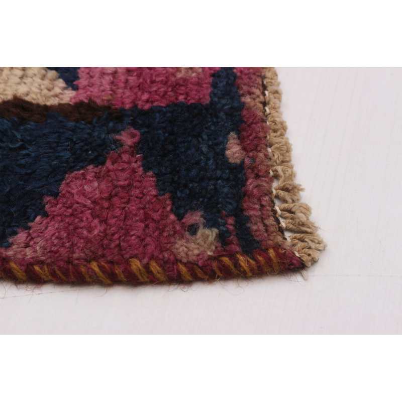 Tapis rectangulaire unique en laine 4 pi 8 po x 6 pi 7 po Arsh 1990