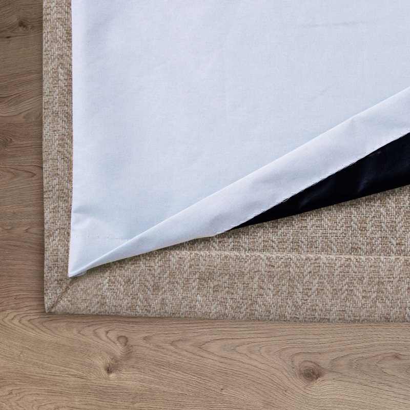 Lauris Eyelet Blackout Curtain, 229 W x 229 D cm, Natural
