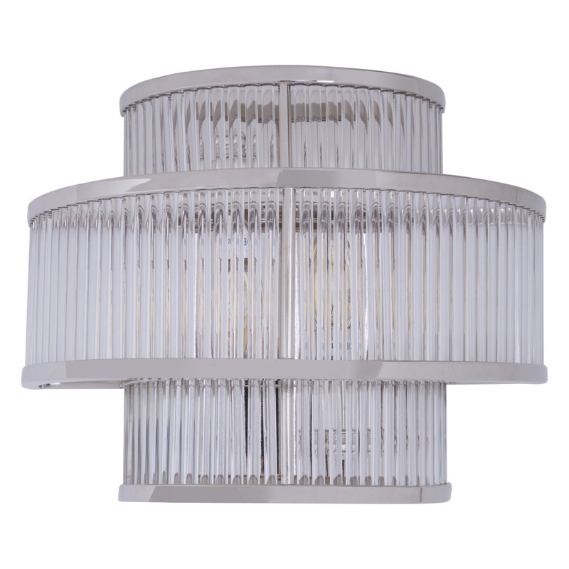 Conerly Flush Mounted Sconce, Nickel