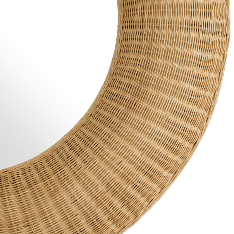 Idora Round Rattan Mirror