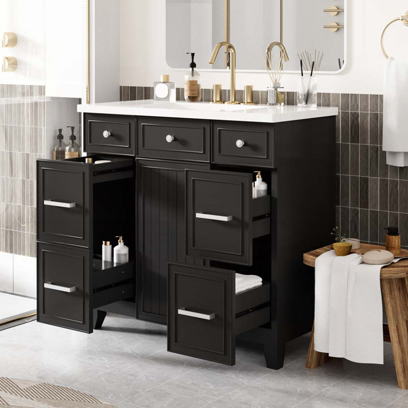 Meuble-lavabo 36 po avec lavabo en résine