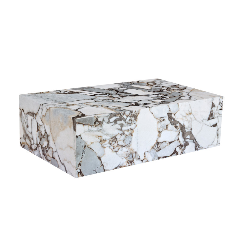 Coffee Table, Black/White, Marble
