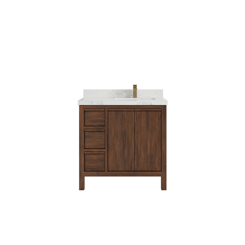Ensemble de meuble-lavabo simple 36 po Elizabeth, Calacatta Nuvo