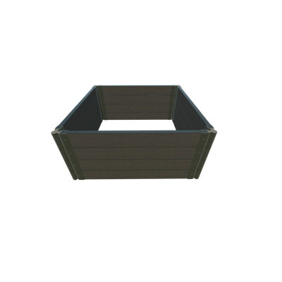 Lit de jardin surélevé en bois patiné 2 po 4 pi x 4 pi x 22 po - 16t, 8sj
