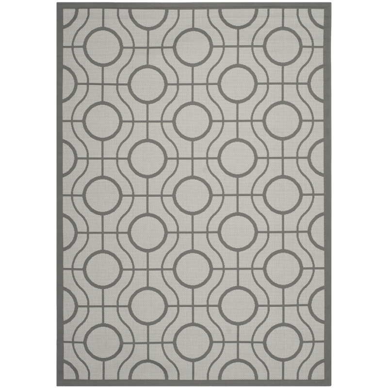 Tapis intérieur / extérieur gris Arneshia, Rectangle 8 pi x 11 pi