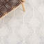 Tapis blanc en laine / polyester tissé à la main Manya-2049954909