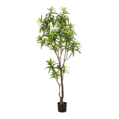 Ensemble 2 pièces arbre de dracaena artificiel en pot 75 po