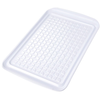 Tovolo Large Grill Prep and Serve BBQ Trays Set of 2 for Outdoor Grilling, White and Black