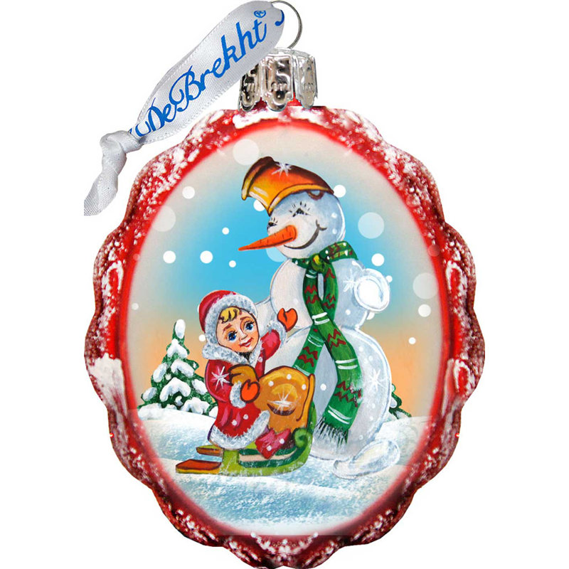 9'' Glass Holiday Shaped Ornament