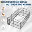 Chenil d'extérieur robuste avec structure en métal galvanisé et toit imperméable-1432035417