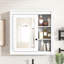Armoire de rangement de salle de bain avec miroir, armoire de miroir murale avec rangement, armoire de rangement de salle de bain pour la maison