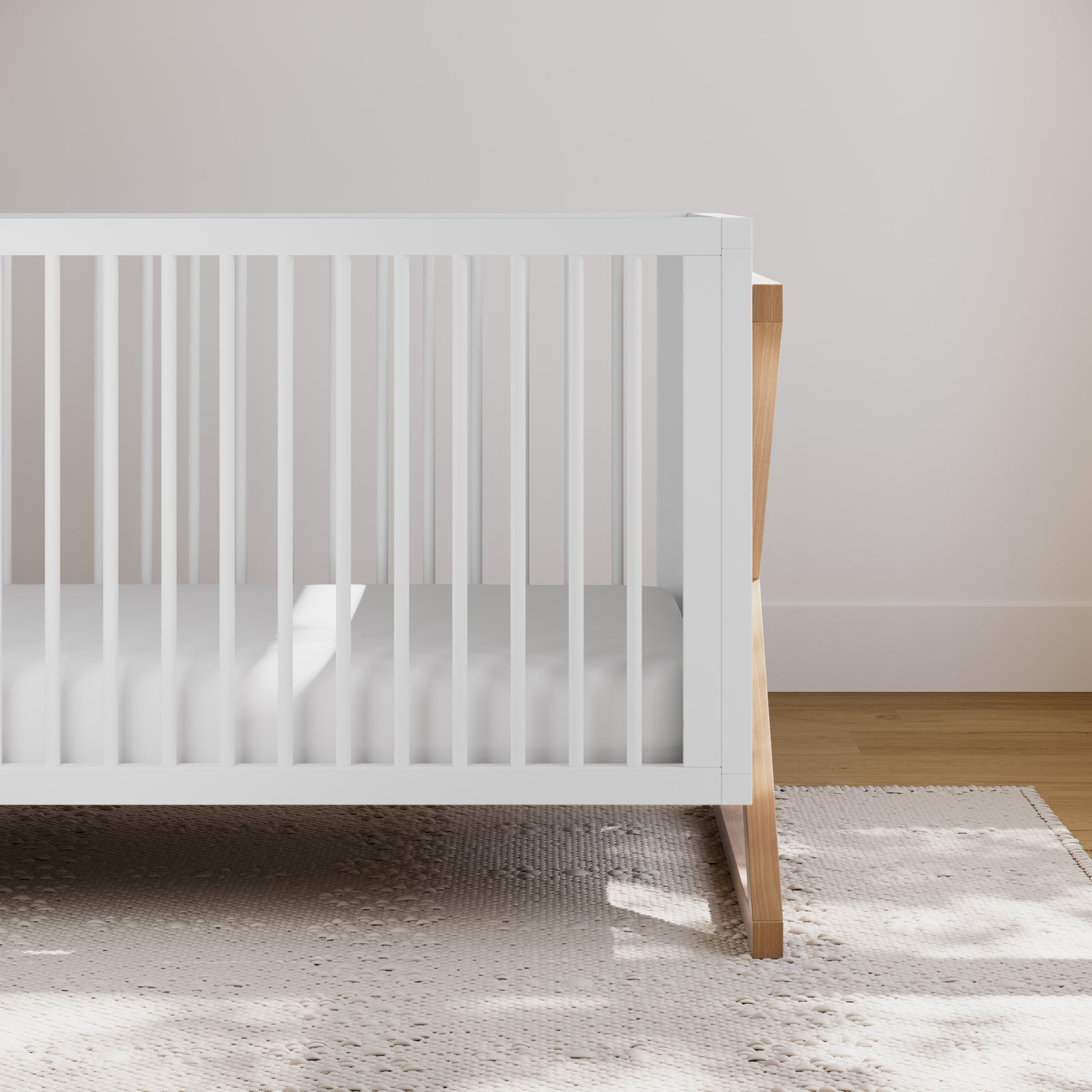 Equinox 3-in-1 Convertible Crib, White/Vintage Driftwood