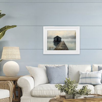 «Lakeside Boathouse Dock», impression sous verre, conception de LSR Creative Studio