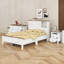Ensemble de chambre à coucher 3 pièces avec lit plateforme, table de chevet et commode Farmhouse-69918002