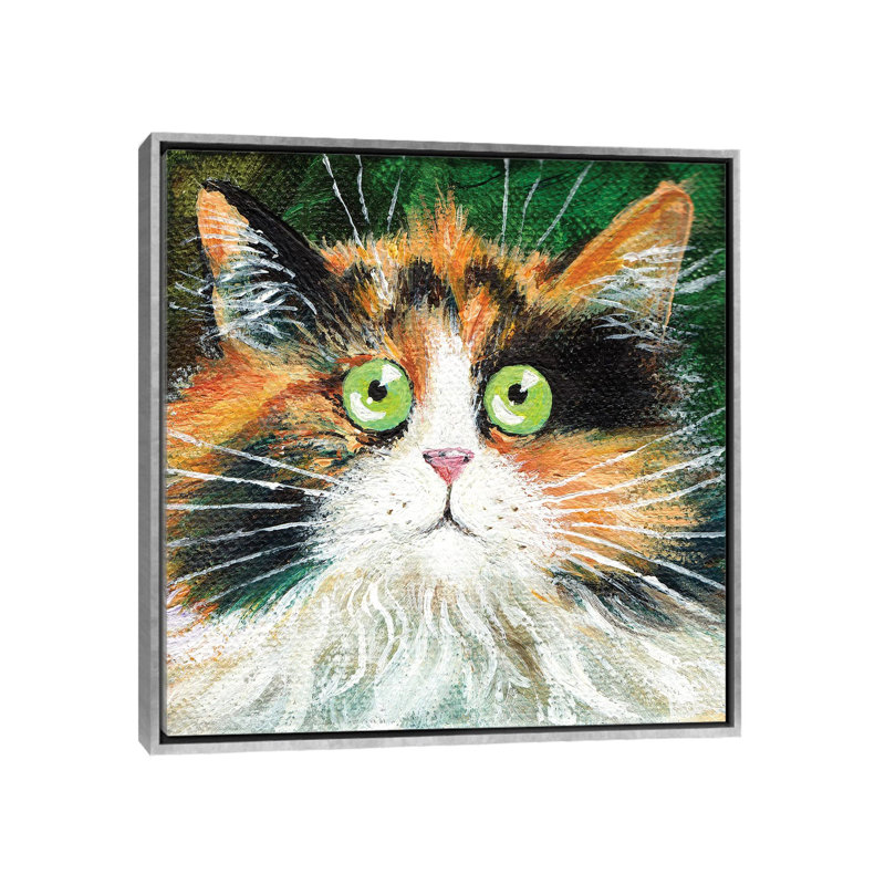 « Indie moelleux » par Kim Haskins-reproduction d’art, Toile avec cadre argenté, Pas de tapis, H 18 po x l 18 po x 1,5 po