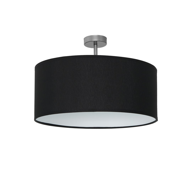 Aldesino Cotton / Cotton Blend Semi Flush Mount, Black
