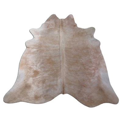 Bosada Handmade Beige Brindle Cowhide Area Rug