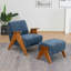 Upholstered Armchair with Footstool-503314700-503314701