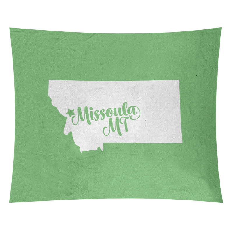 Tapisserie Missoula Montana, H 88 po x l 104 po, Vert