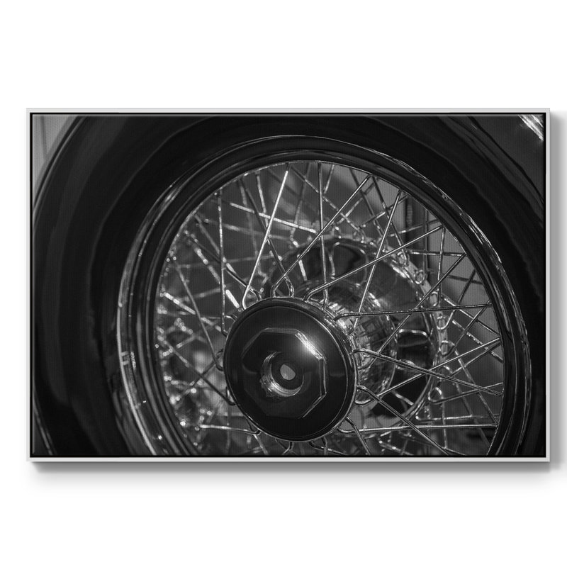 Vroom I - reproduction sur toile tendue, H 41 po x l 27 po x P 2 po, Cadre blanc