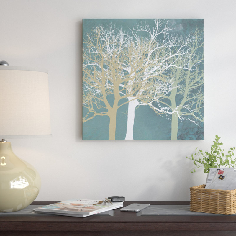 " Tranquil Trees " by Erin Clark, Canvas, 37" H x 37" W x 1.5" D