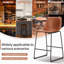 Tabourets de bar à hauteur de comptoir avec dossier en cuir, tabourets de bar Matel pour la cuisine, ensemble de 4 tabourets de 29 po-884314046