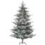 Arbre de Noël 9 pi avec neige floquée, support pliable, assemblage facile pour le bureau à domicile, assemblage rapide de style nordique, support en métal
