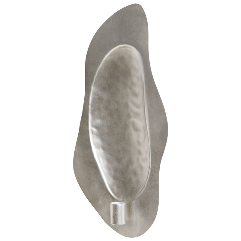 ODEMIRA 2 Piece Metal Wall Sconce Set, Silver