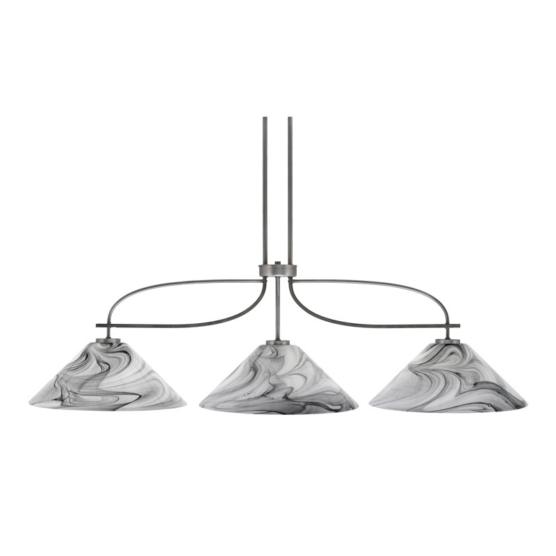 Barre d'éclairage de salle de bain 3 lumières Etalo, H 14,5 po x l 50,5 po x P 14,5 po