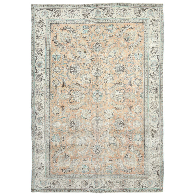 Tapis oriental traditionnel pêche 8X11 One-of-a-Kind