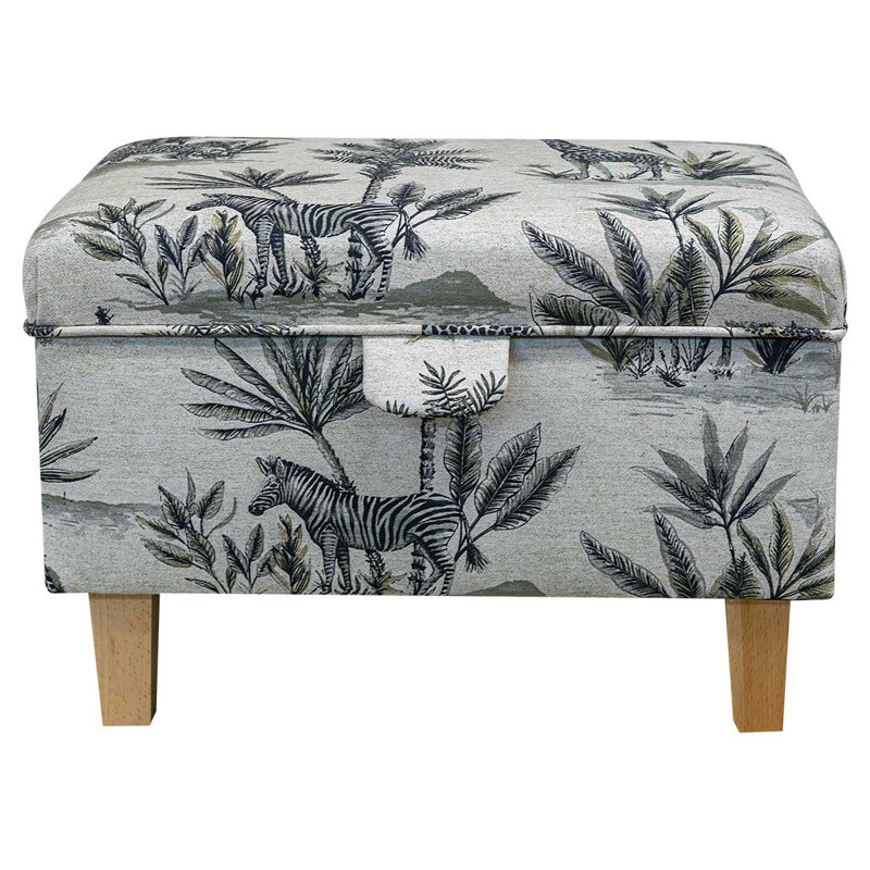 50.8cm Wide Rectangle Animal Print Footstool Ottoman with Storage