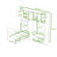 Lit simple escamotable en bois avec tablettes-130836188