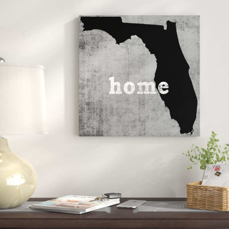 « this is home series : floride », reproduction d’impression sur toile, H 12 po x l 12 po x P 1,5 po
