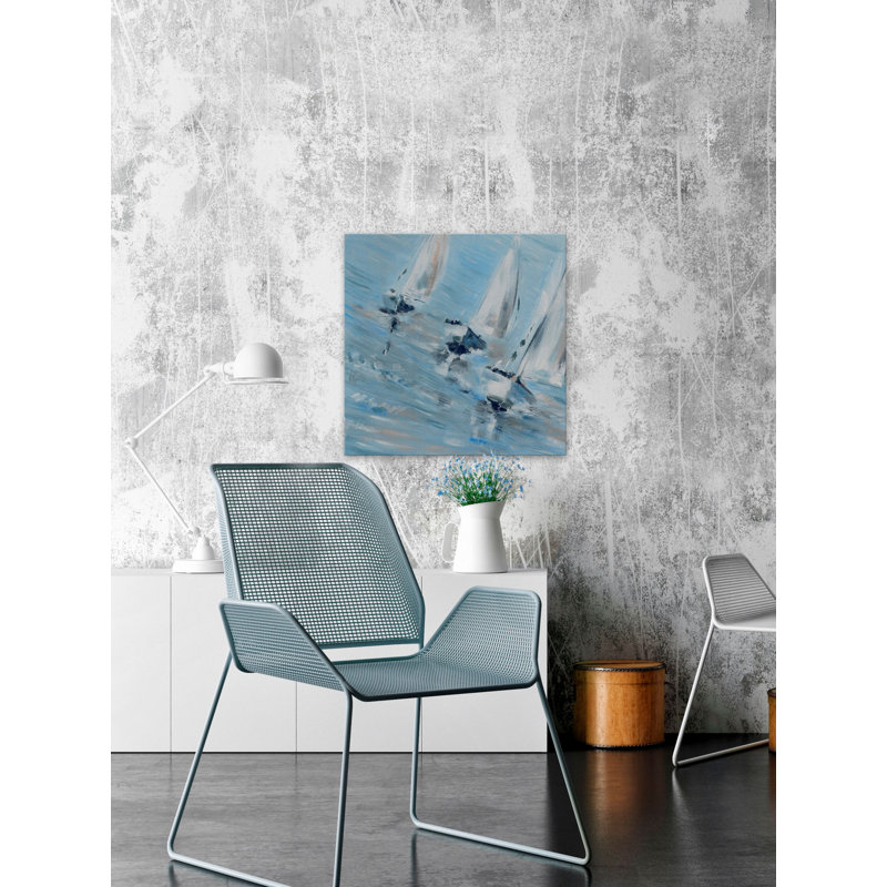 Boell Rush Boats - reproduction sur toile, H 12 po x l 12 po x P 1,5 po