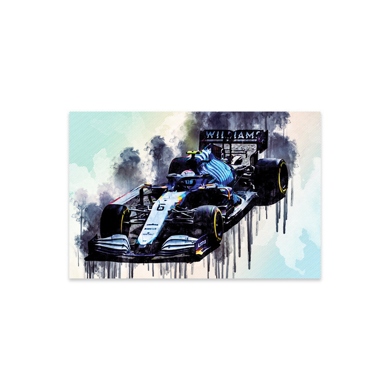Nicholas Latifi Williams Fw43B sur la piste de course de Formule 1 2021 voitures de Formule 1 par Sissy Angelastro
