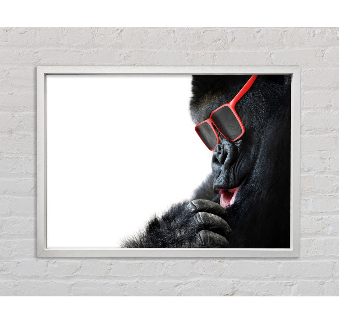 Gorilla Cool Gerahmter Druck