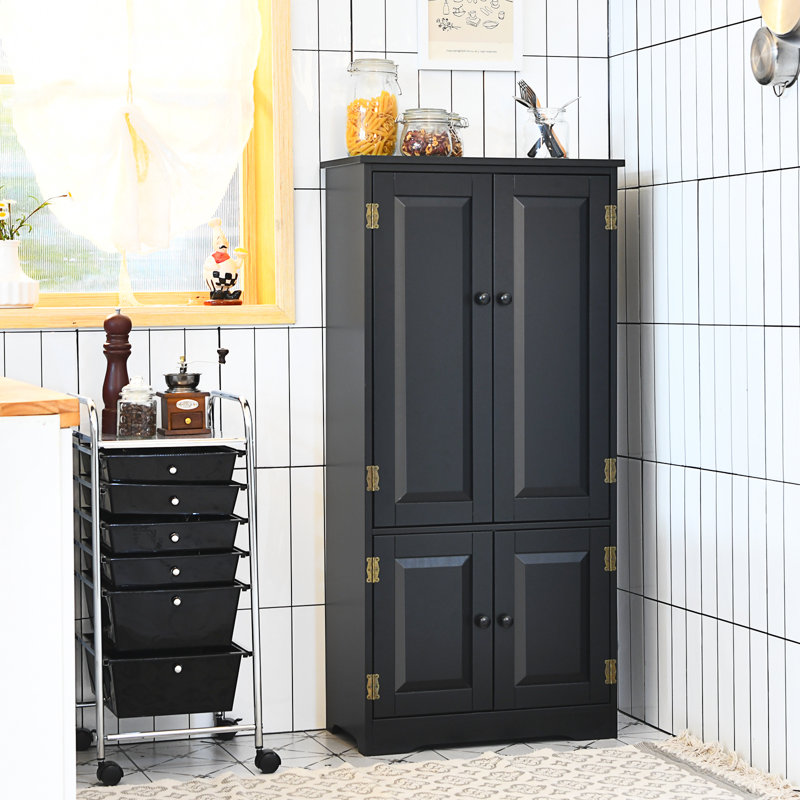 Morrell Freestanding Linen Cabinet, Black