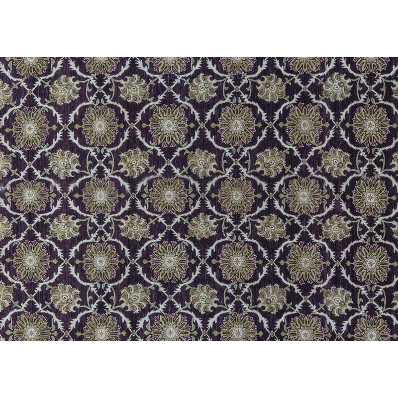 Sultanabad Wool Oriental Area Rug in Aubergine/Gold